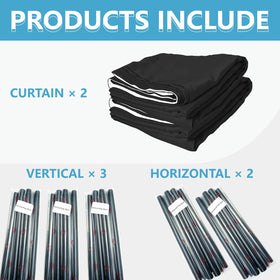 Jilron adjustable range supports 72–200 inches in width.