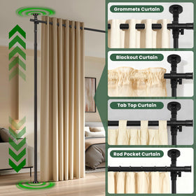 Jilron privacy rod for dorms, offices, and rentals
