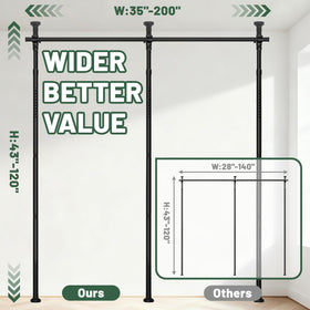 Jilron tension rod offers adjustable height for personalized room division