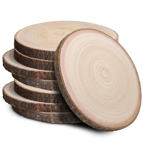 JILTWO wood slices centerpiece base with natural grain for rustic weddings