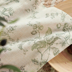 Jinchan Amlie botanical farmhouse curtains in sage green for warm living spaces