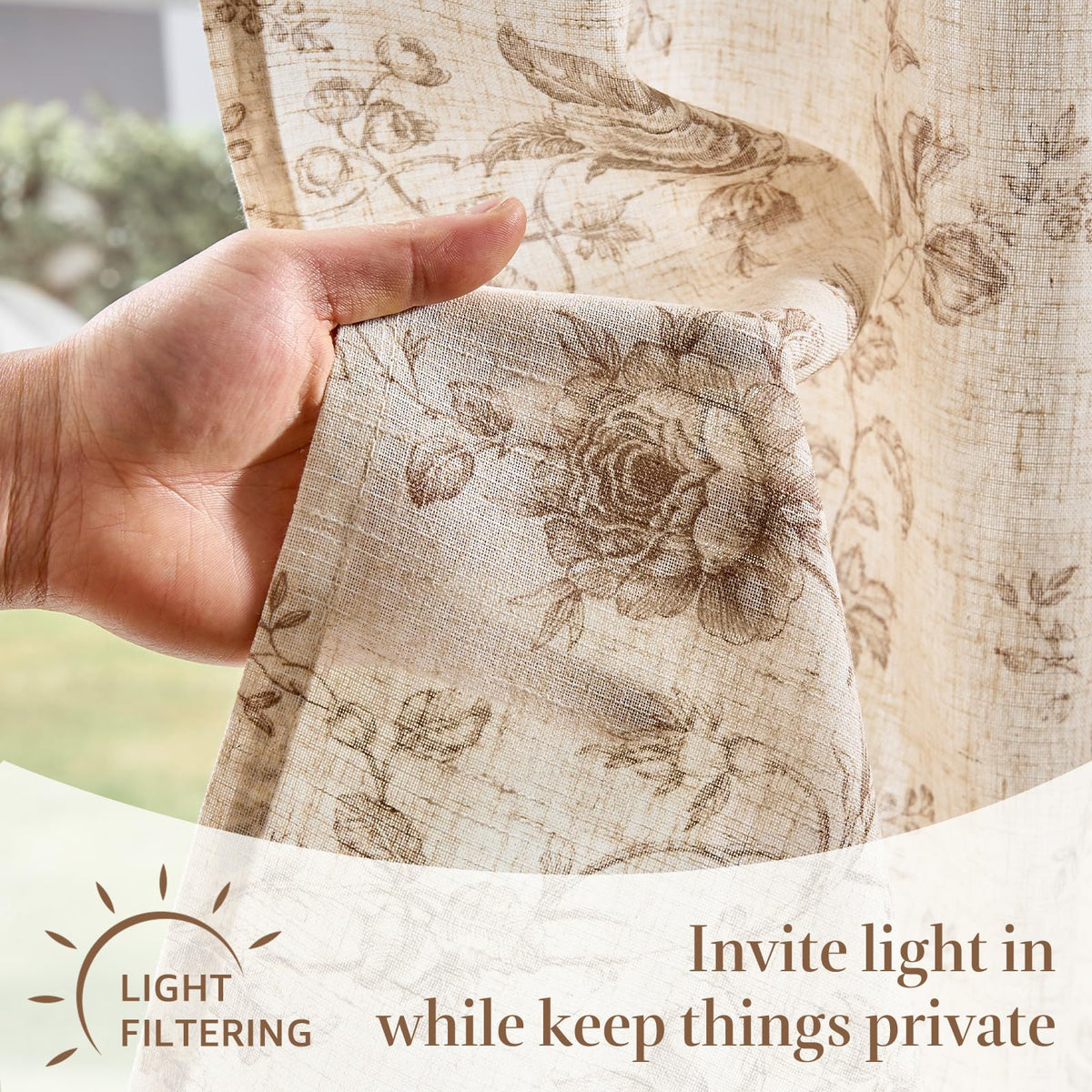 Jinchan Amlie floral curtains in bathroom use provide privacy with charm