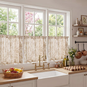 Jinchan Amlie floral curtains machine washable care for busy homes