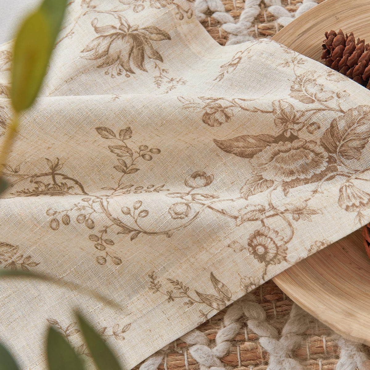 Jinchan Amlie floral curtains rod-pocket detail highlights easy installation