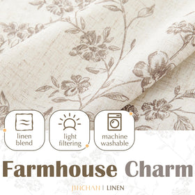 Jinchan durable, machine-washable curtains offer easy care and long-lasting color.