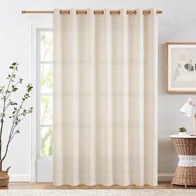 Jinchan extra-wide linen curtain 100x84 diffuses sunlight for privacy