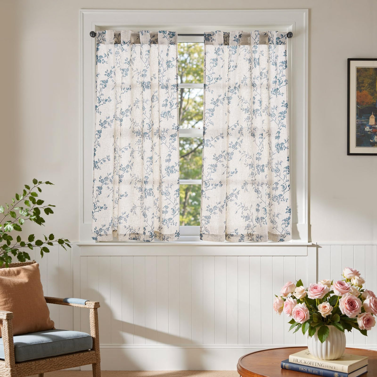 Jinchan farmhouse drapes suit rustic and vintage styles in living spaces.