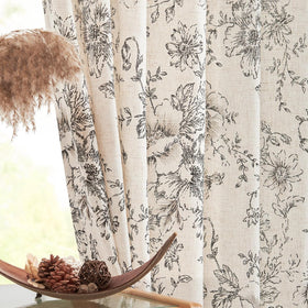 Jinchan floral curtains for living room with 84-inch length soften daylight