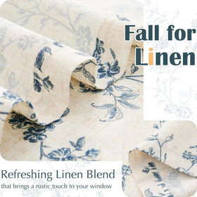 Jinchan floral kitchen curtains, living room or RV setup, privacy and charm.