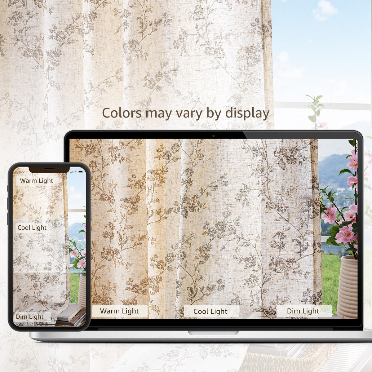 Jinchan Floral Kitchen Curtains easy care instructions for busy homes