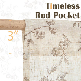 Jinchan floral kitchen curtains laundry room practicality with easy care.