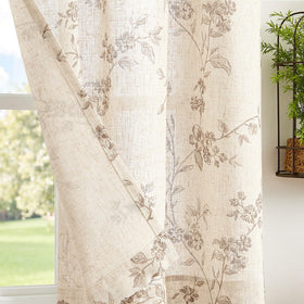 Jinchan Floral Kitchen Curtains light filtering effect brightens room while preserving privacy