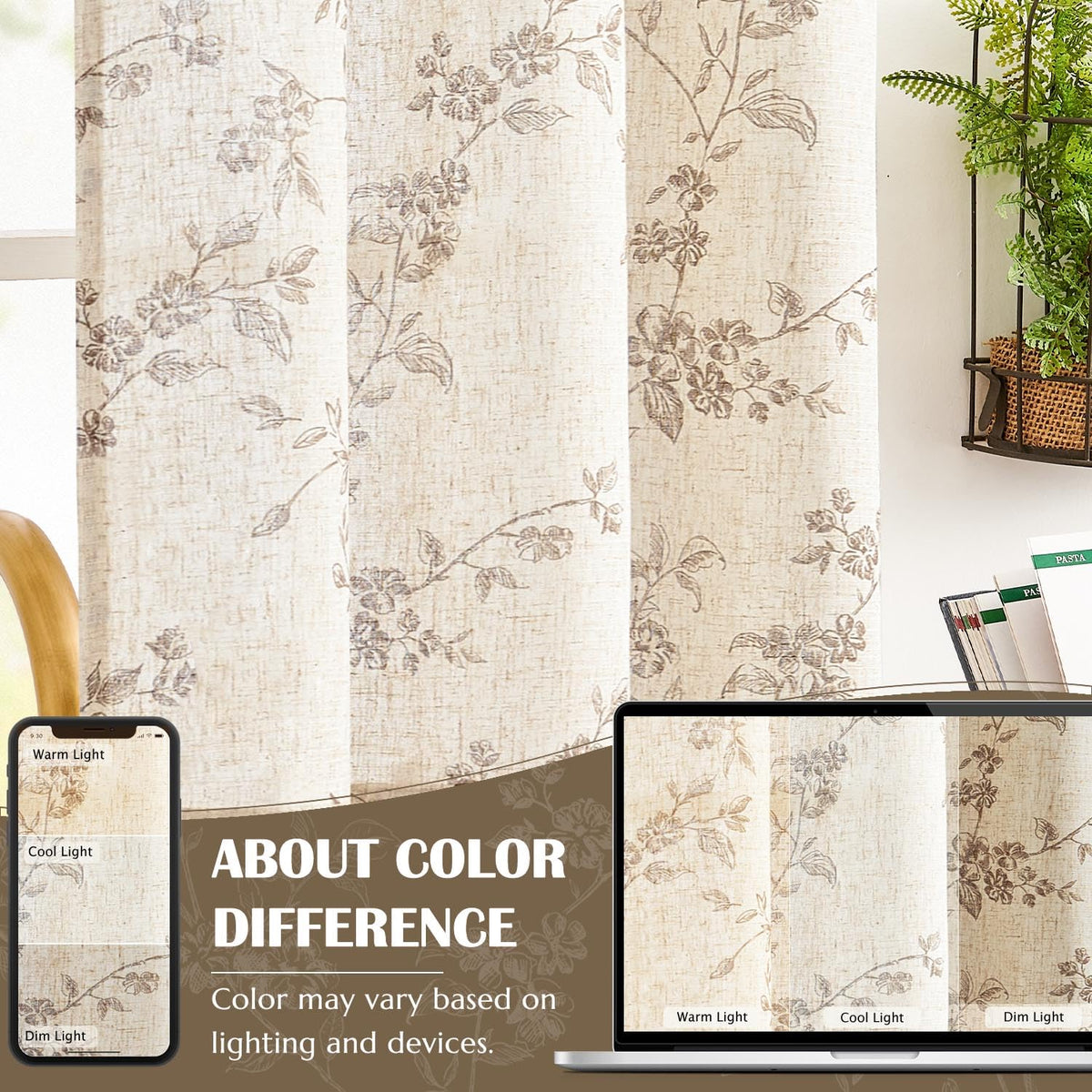 Jinchan floral kitchen curtains suitable for multiple rooms