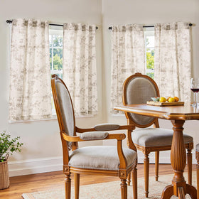 Jinchan Floral Kitchen Curtains oriental flower pattern adds vintage charm