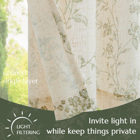 Jinchan floral kitchen curtains rustic farmhouse style complements vintage decor