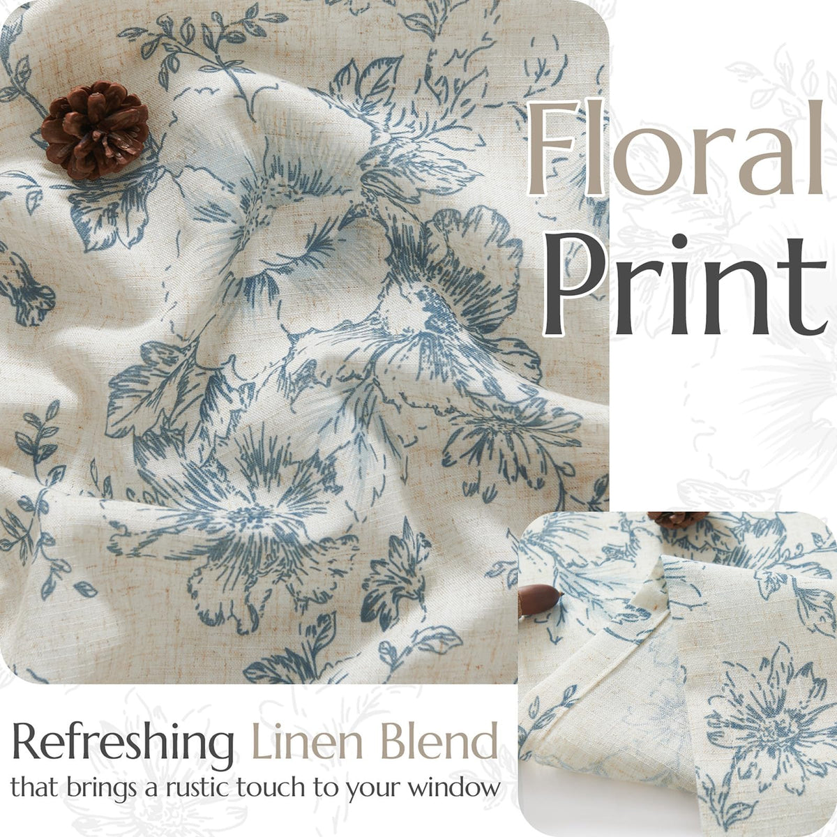 jinchan floral linen tier curtains kitchen window setup adds charm