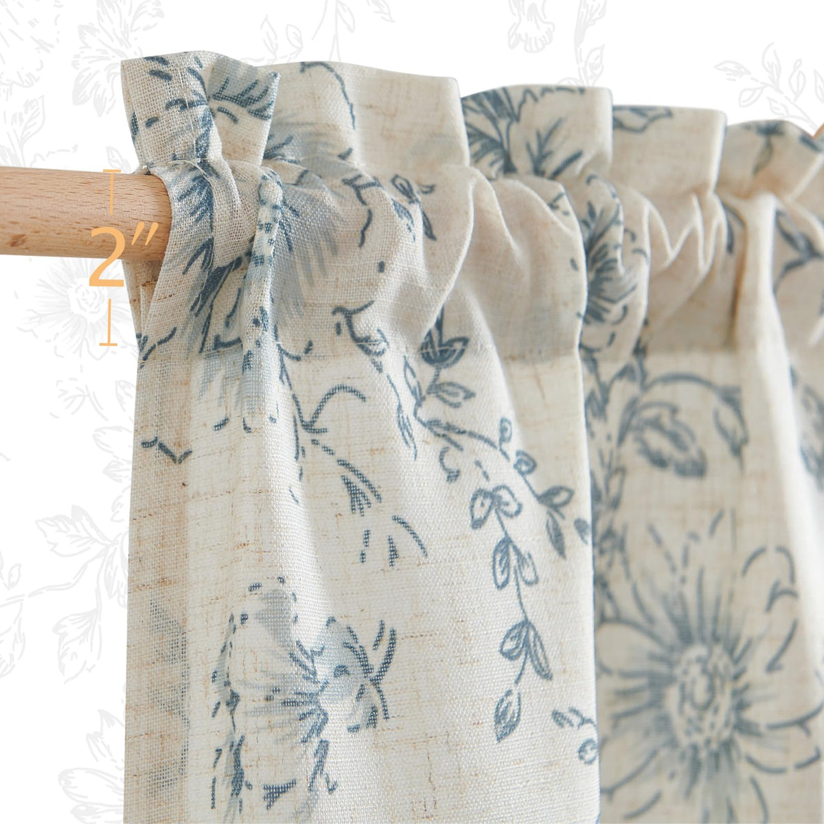 jinchan floral linen tier curtains living room vibe with soft ambiance