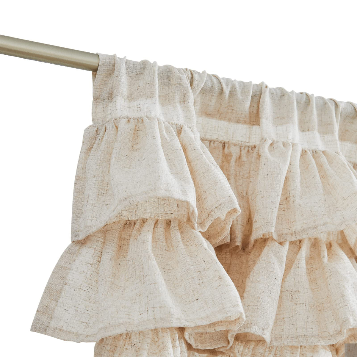 Jinchan kitchen valance 50x18 with a 3-inch pole pocket for easy hanging