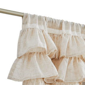 Jinchan kitchen valance 50x18 with a 3-inch pole pocket for easy hanging