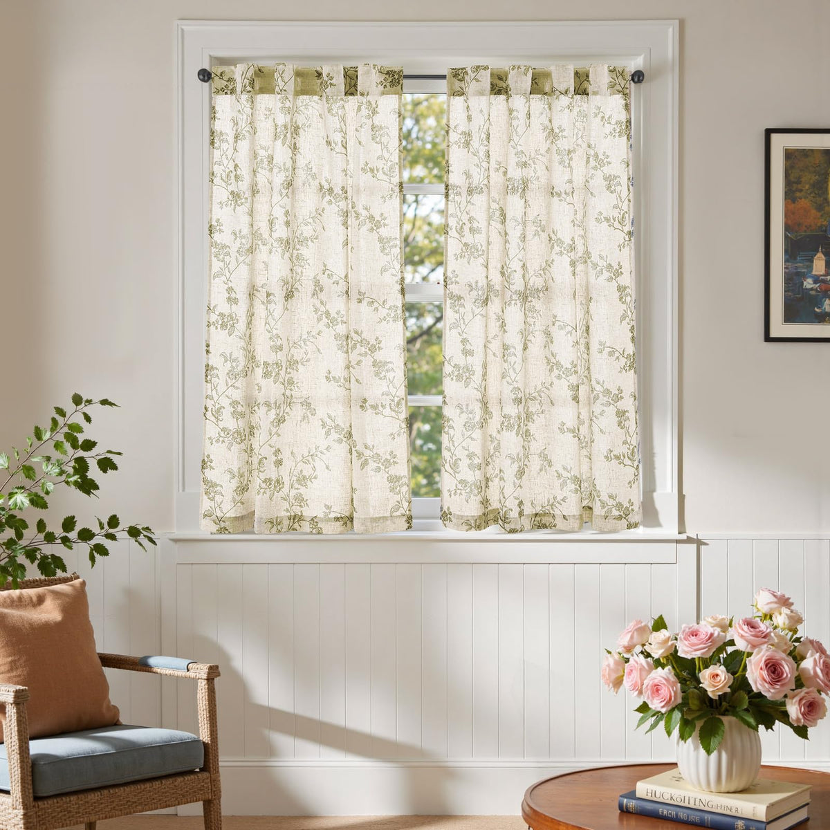 Jinchan light-filtering linen fabric close-up demonstrates airy ambiance.