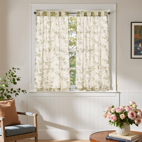 Jinchan light-filtering linen fabric close-up demonstrates airy ambiance.