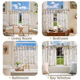Jinchan light-filtering sheer drapes provide privacy while letting soft sunlight through.