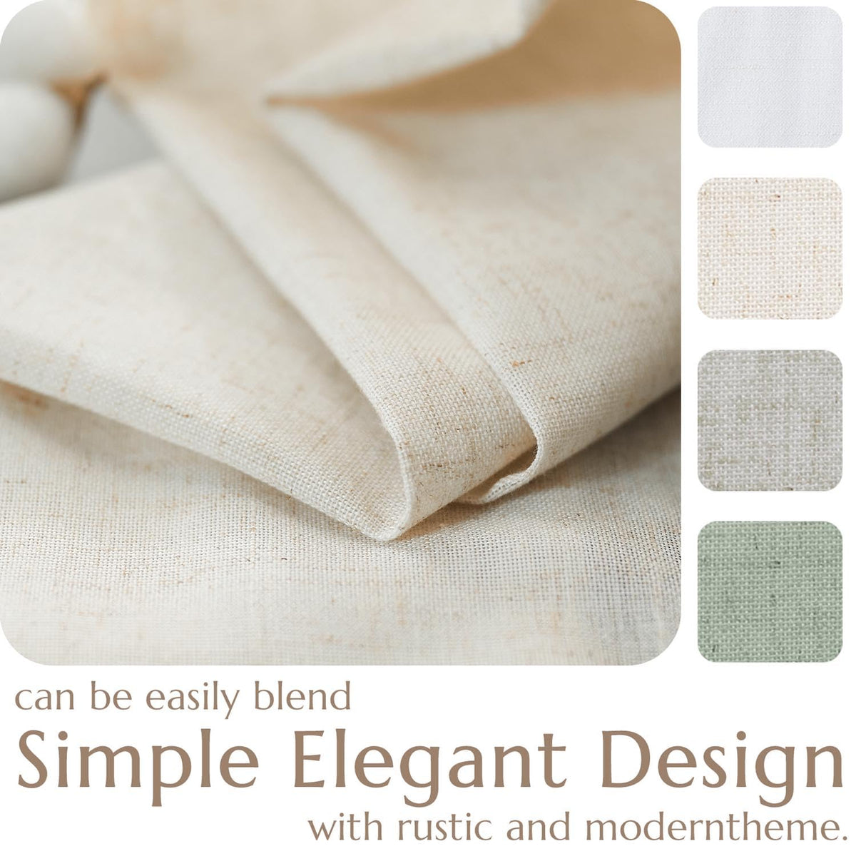 Jinchan linen tier curtains lower-window privacy without blocking all light.
