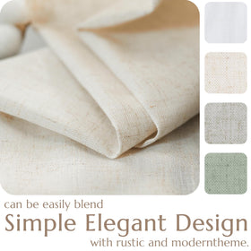 Jinchan linen tier curtains lower-window privacy without blocking all light.