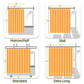 Jinchan modern minimalist bathroom curtain complements neutral decor.