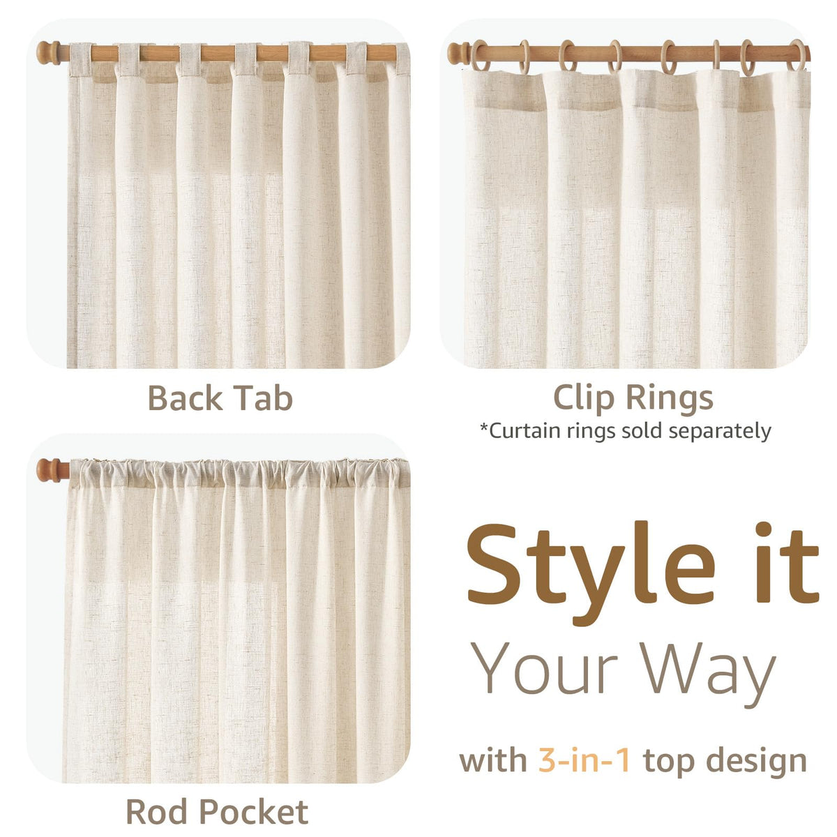 Natural linen texture of Jinchan curtains with warm light diffusion.