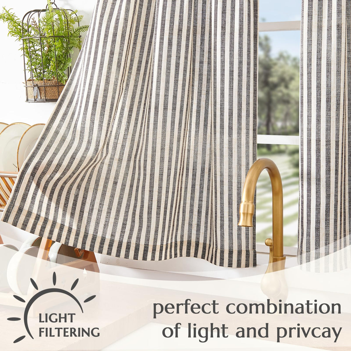 Jinchan natural linen texture adds cozy, refined charm to any room