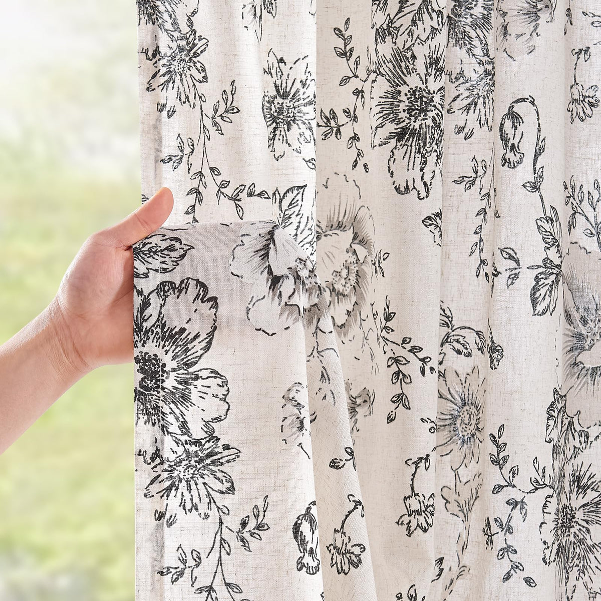 Jinchan rod-pocket back-tab curtains offer versatile hanging options