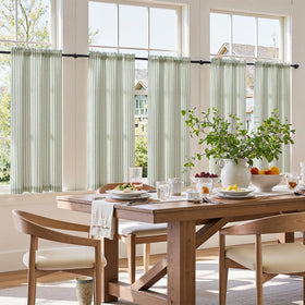 jinchan rod-pocket kitchen curtains 45in sage green for easy installation