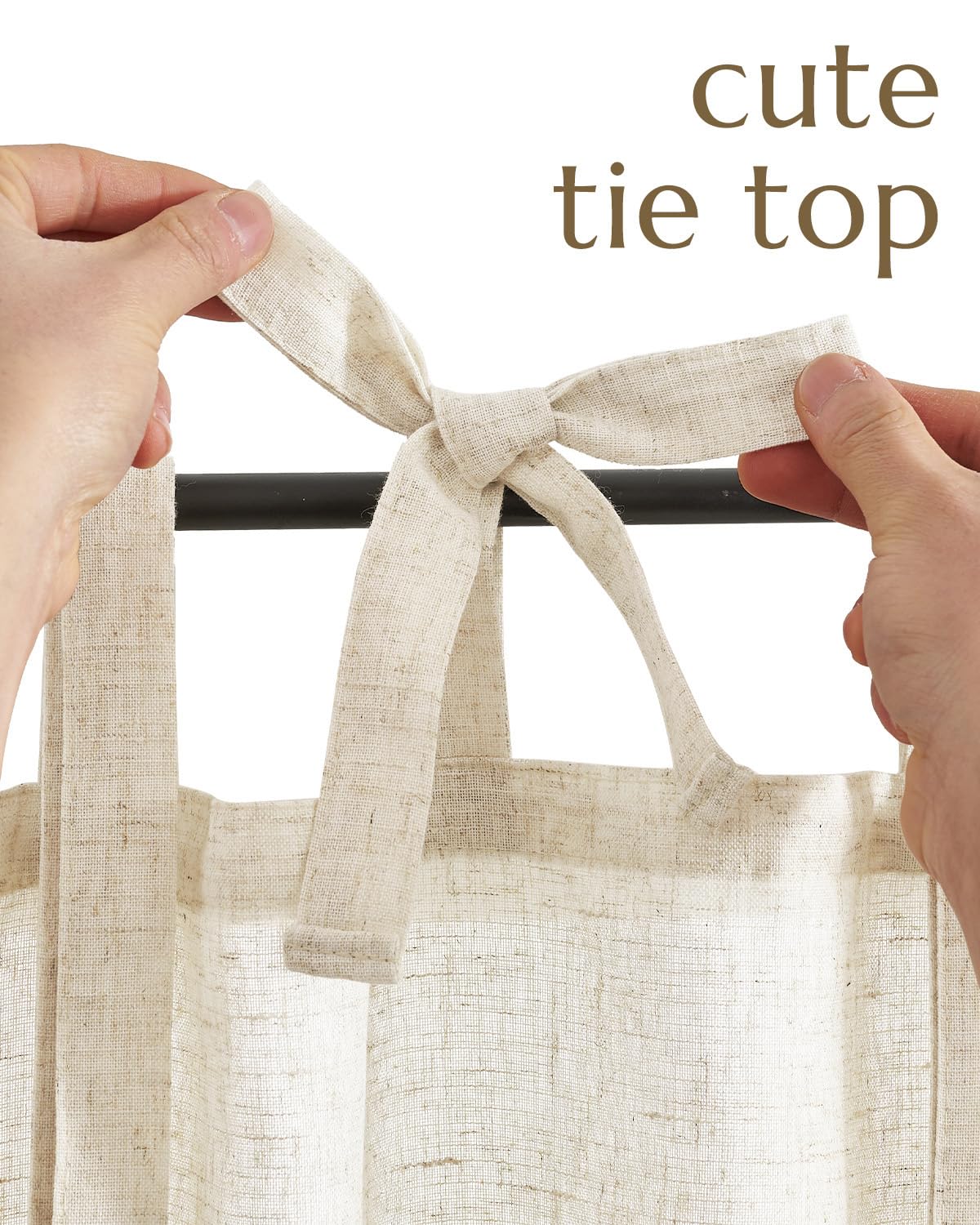 Jinchan 3-inch top tabs simplify hanging on standard rods.