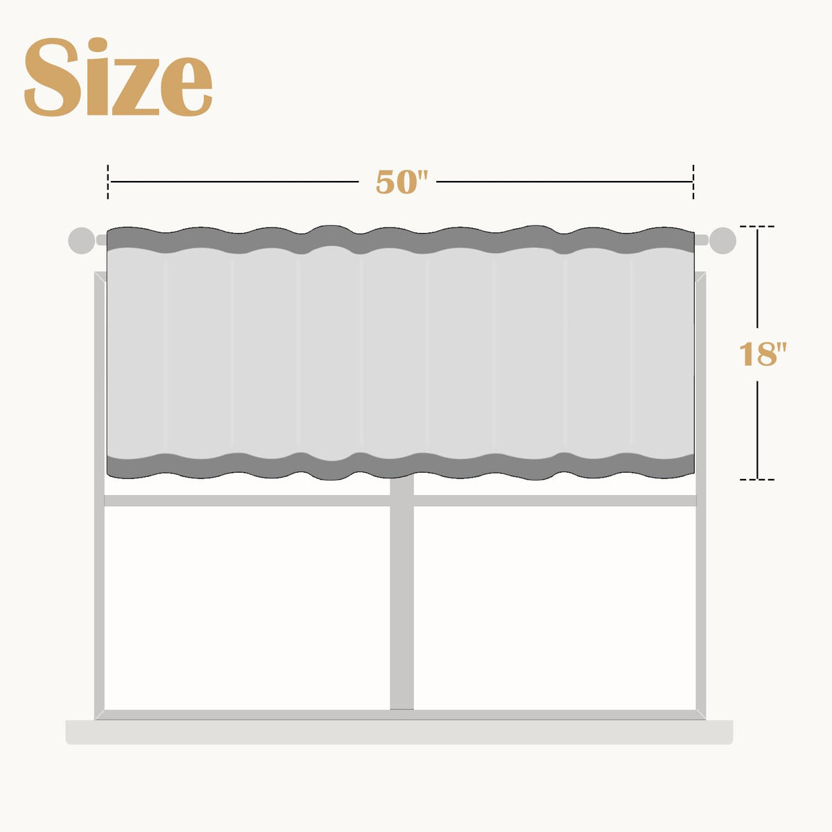 Jinchan shabby chic valance with pleated seams adds elegant texture to a window