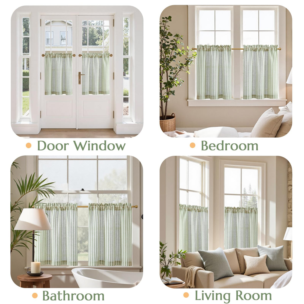 jinchan striped linen curtains diffuse light while maintaining privacy