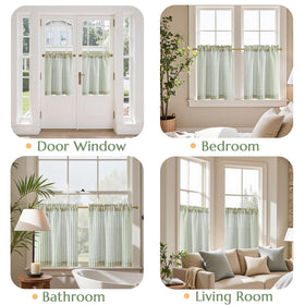 jinchan striped linen curtains diffuse light while maintaining privacy