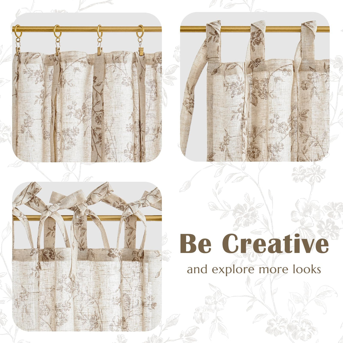 Jinchan curtains ideal for RVs, campers, and glass doors.