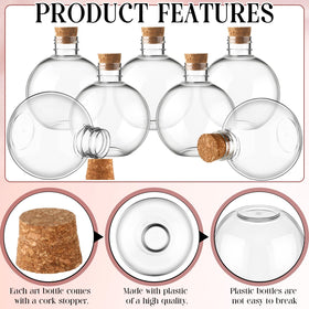Jinei sand-art bottles arranged on table for creative projects.