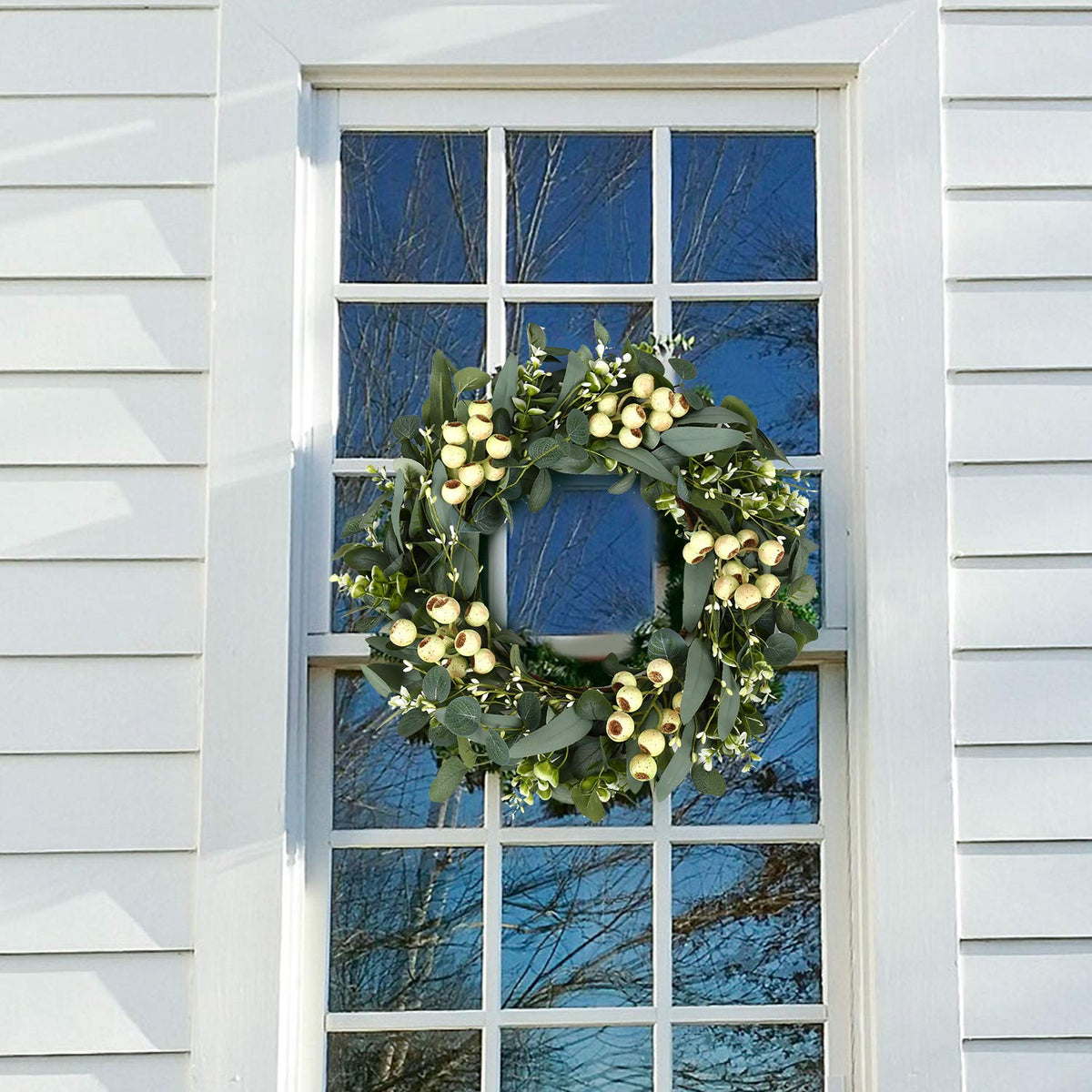 JINGHONG eucalyptus wreath easy care no watering or cleaning.