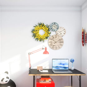 JINGHONG handmade wreath on thick wire base, easy to hang anywhere.