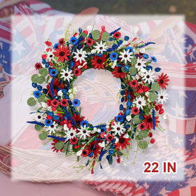 JINGHONG patriotic wreath designed for year-round display and lasting vibrancy.