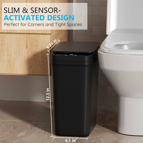 jinligogo bathroom trash can slim design fits small spaces