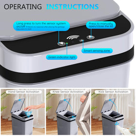 jinligogo slim-design trash bin: fits tight spaces in any room