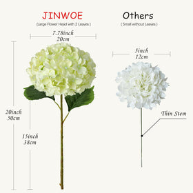 JINWOE green hydrangea flowers full bouquet idea for centerpieces