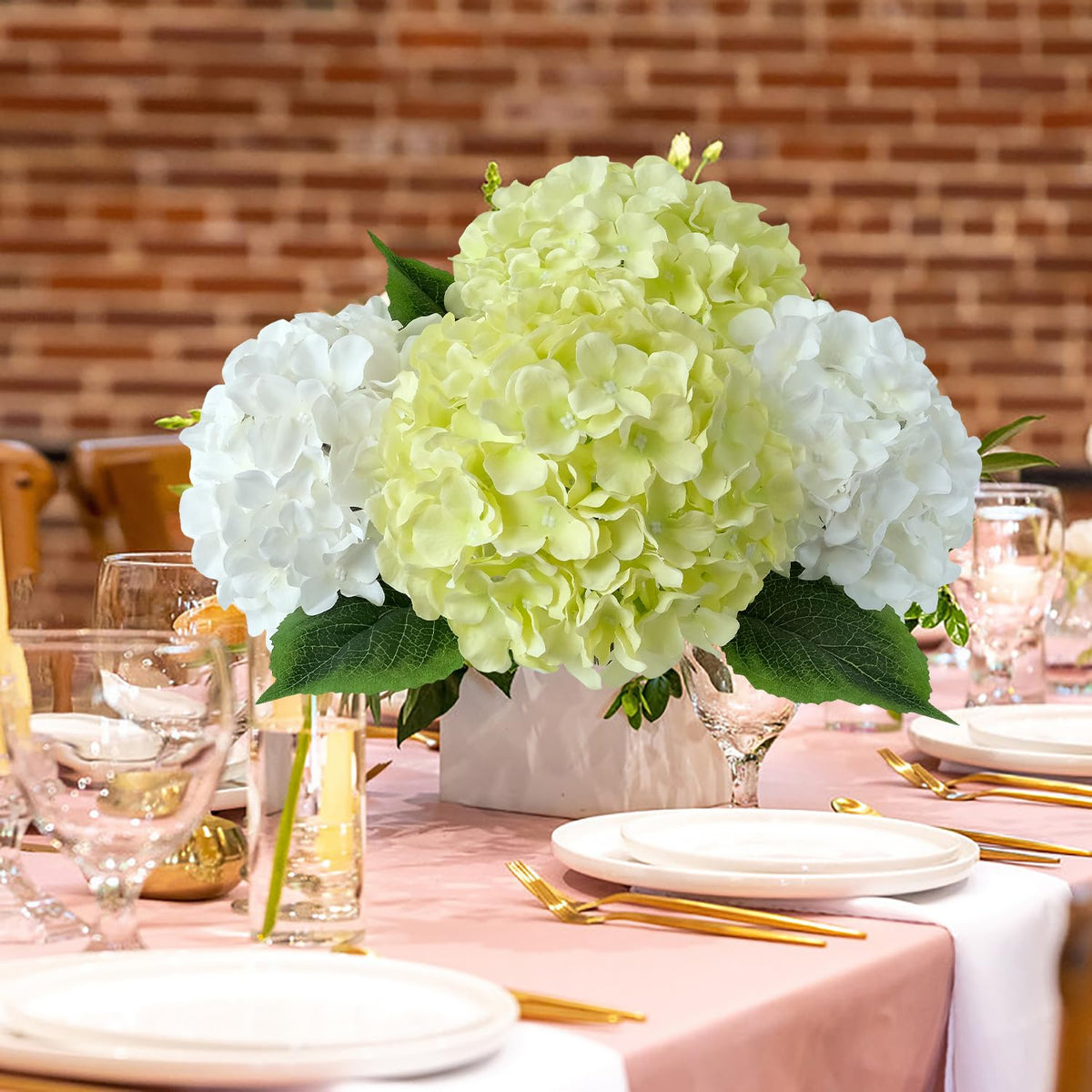 JINWOE green hydrangea flowers wedding decor for timeless elegance