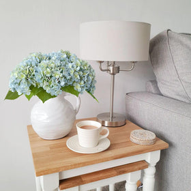 JINWOE light blue hydrangea care and assembly aids vase arrangements.