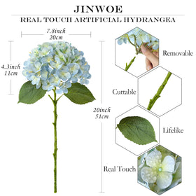 JINWOE light blue hydrangea wedding flowers add color and texture to celebrations.