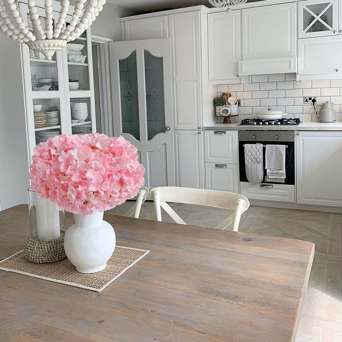 JINWOE packed hydrangea flower heads arrive separated for easy styling