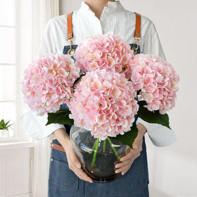 JINWOE pink hydrangea bouquet display for weddings